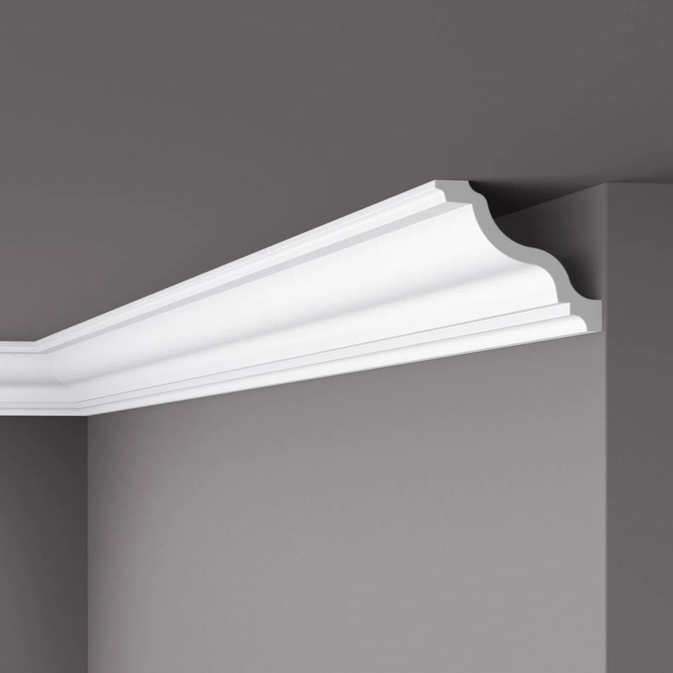 ANTHEA WT11 2.44M NMC Ceiling Coving  on a grey ceiling | DecorMania UK